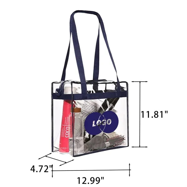 Clear PVC Zipper Tote Bag