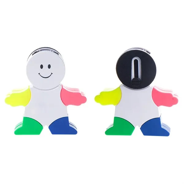 5 in 1 Man Shaped Highlighter Pen with Cleaning Brush