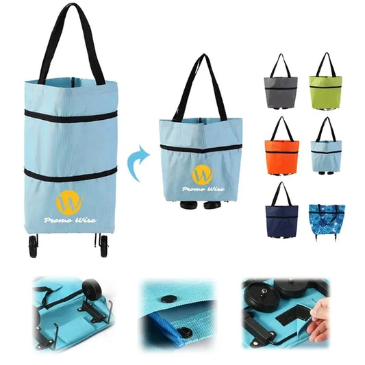 Collapsible Trolley Folding Shopping Bag with Wheels