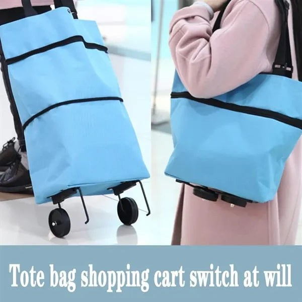 Collapsible Trolley Folding Shopping Bag with Wheels
