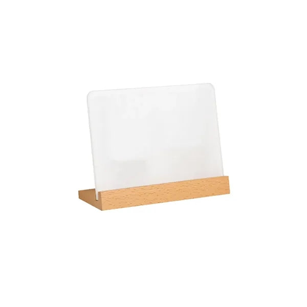 Acrylic Table Sign w/ Wood Stand