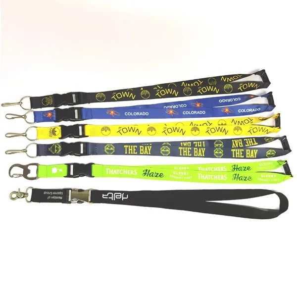 3/4" Polyester Detachable Buckles Heat Transfer Lanyards