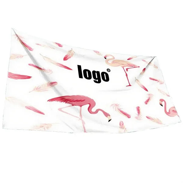 Luxury Stylish Vibrant Flamingo Print Beach Towel