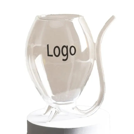 Elegant Integrated Crystal Straw Sip Stemware