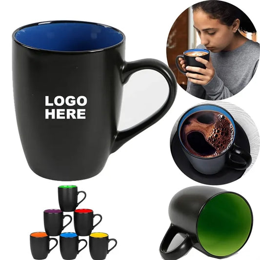 Logo Color Accent Ceramic Coffee Mug