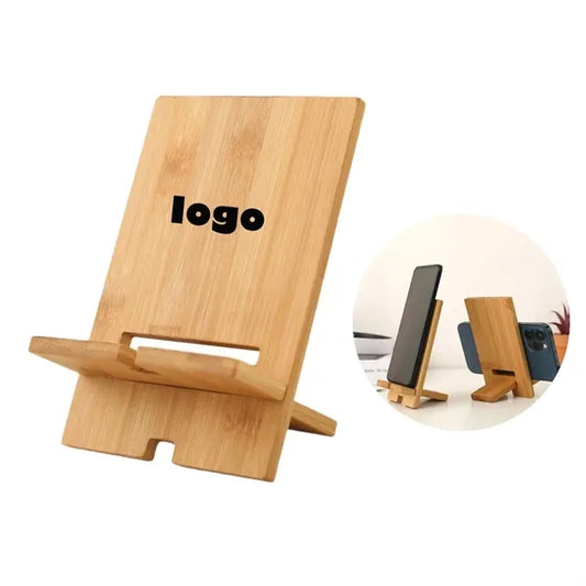 Bamboo Cellphone Tablet Holder