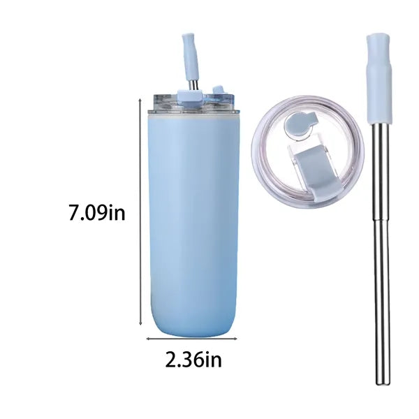 16 oz Insulated Travel Coffee Cup with Straw