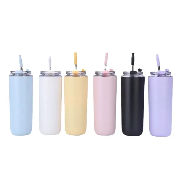 16 oz Insulated Travel Coffee Cup with Straw