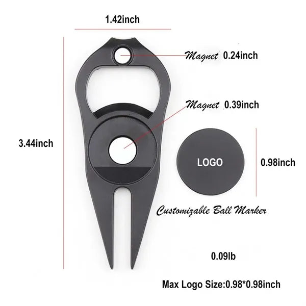3-in-1 Multifunctional Golf Divot Repair Pitch Fork