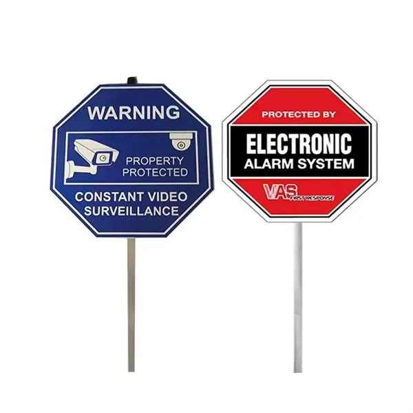 Aluminum Custom Warning Sign with Stake