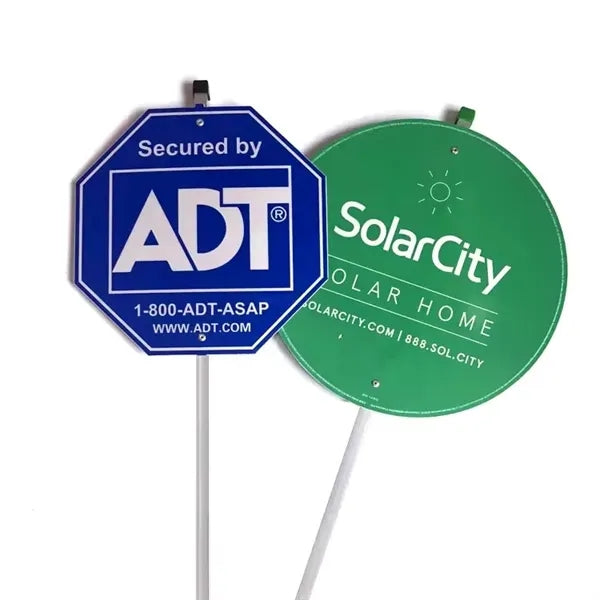 Aluminum Custom Warning Sign with Stake
