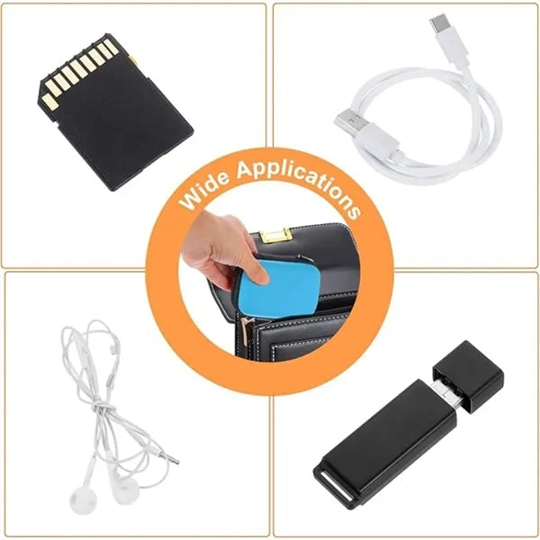 EVA Ear Buds Case Zipper Organizer for USB Cable, Earphones