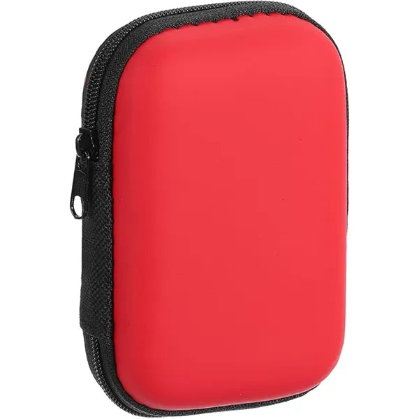 EVA Ear Buds Case Zipper Organizer for USB Cable, Earphones