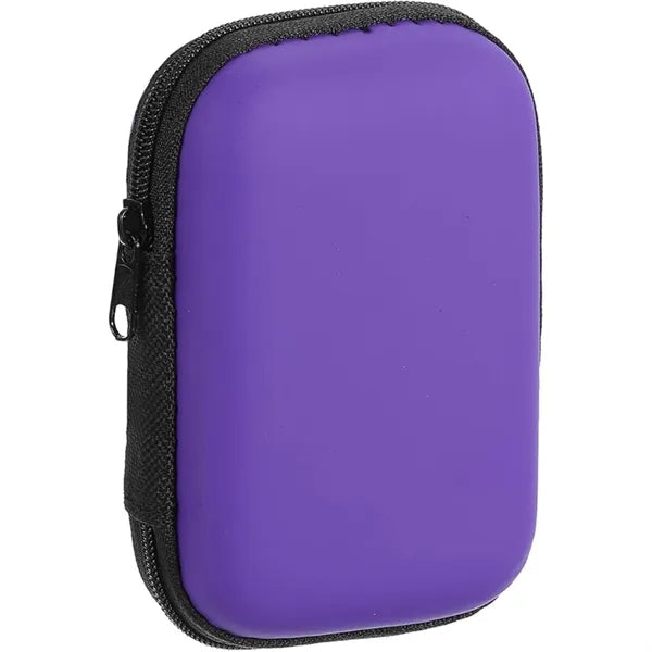 EVA Ear Buds Case Zipper Organizer for USB Cable, Earphones