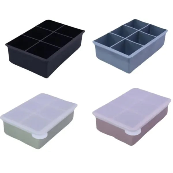 Big Silicone Ice Cube Trays with Lid for Drinks BPA Free