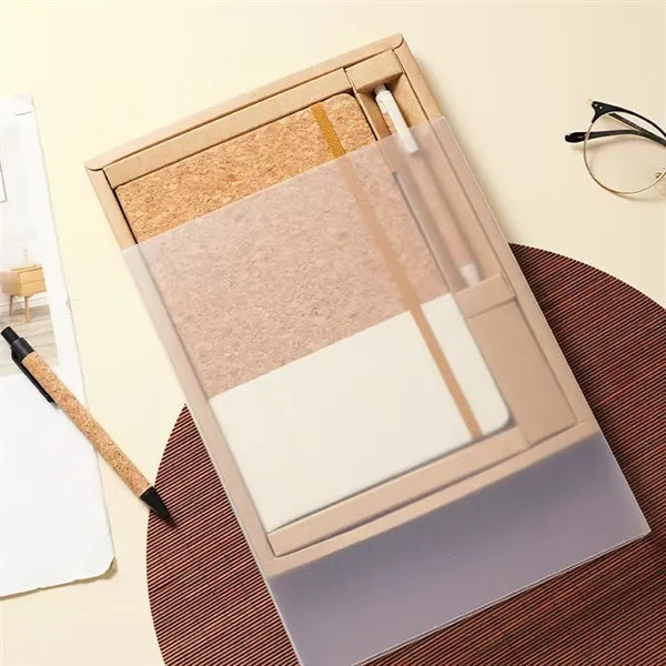 Eco Friendly Cork Notebook And Pen Set With Custom Logo