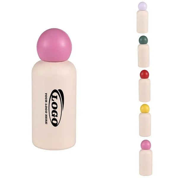 13.5 Oz Insulated Stainless Steel Water Bottle with Round Ca