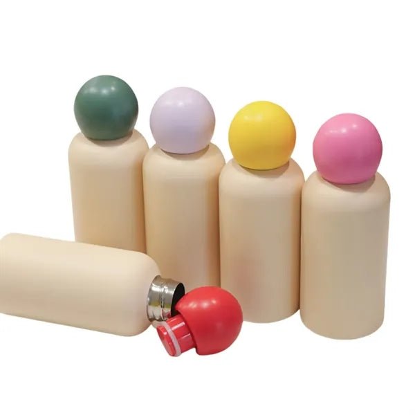 13.5 Oz Insulated Stainless Steel Water Bottle with Round Ca