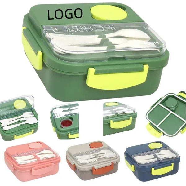 Square Portable Compartment Lunch Box