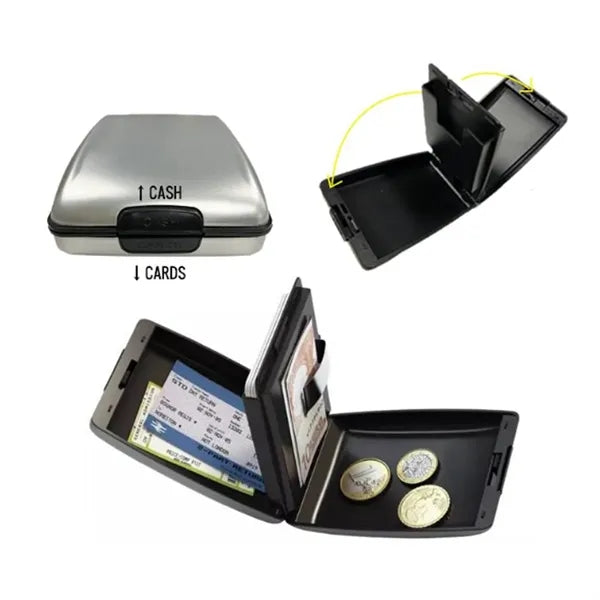 RFID Blocking Hard Shell Card & Cash Wallet