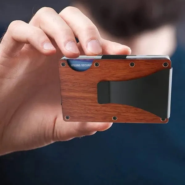 Slim Minimalist Card Holder Wallet with Money Clip