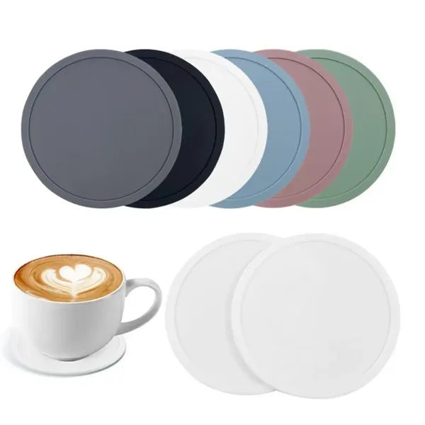 Round Silicone Heat Insulation Coaster Jar/Lid Opener Pad