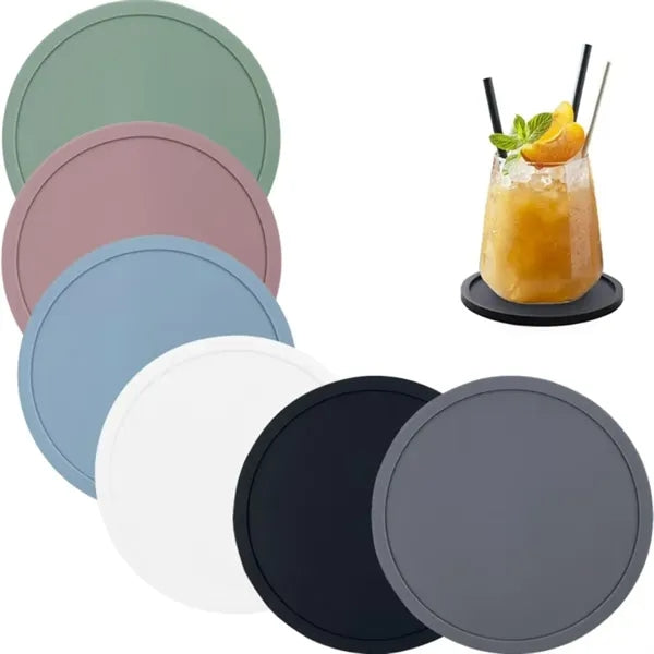 Round Silicone Heat Insulation Coaster Jar/Lid Opener Pad