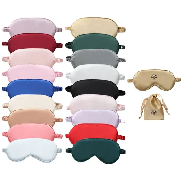 Silk Sleep Eye Mask with Elastic Strap Blindfold Eyeshade