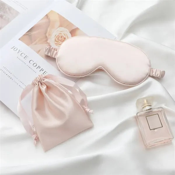 Silk Sleep Eye Mask with Elastic Strap Blindfold Eyeshade