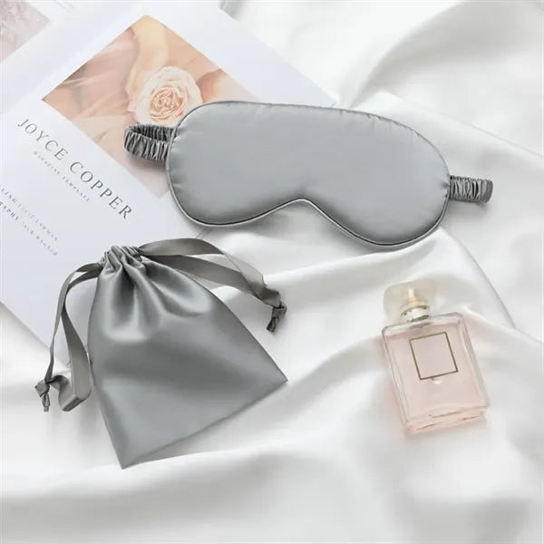Silk Sleep Eye Mask with Elastic Strap Blindfold Eyeshade