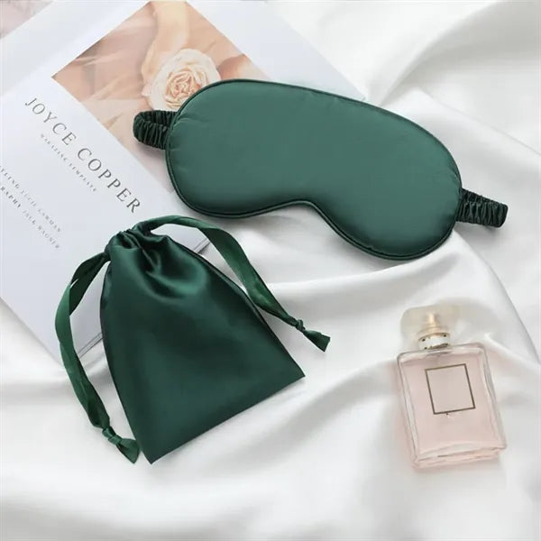 Silk Sleep Eye Mask with Elastic Strap Blindfold Eyeshade