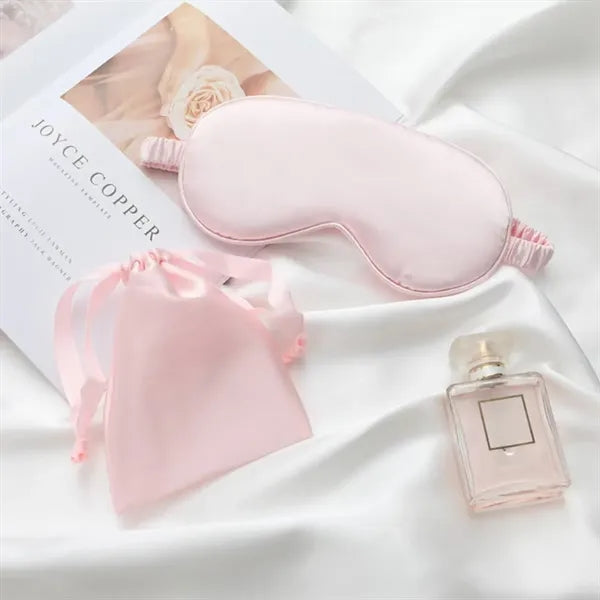Silk Sleep Eye Mask with Elastic Strap Blindfold Eyeshade