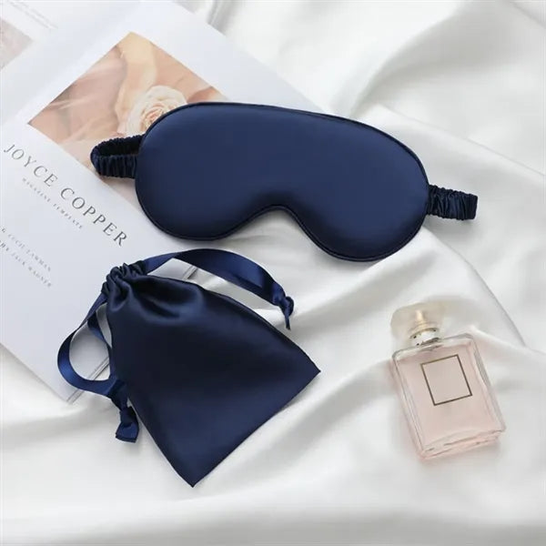 Silk Sleep Eye Mask with Elastic Strap Blindfold Eyeshade