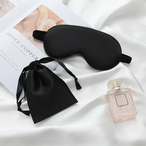 Silk Sleep Eye Mask with Elastic Strap Blindfold Eyeshade