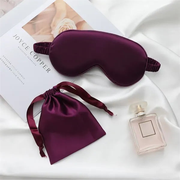 Silk Sleep Eye Mask with Elastic Strap Blindfold Eyeshade