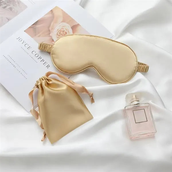 Silk Sleep Eye Mask with Elastic Strap Blindfold Eyeshade