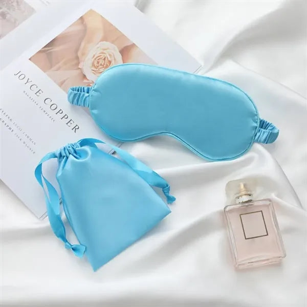 Silk Sleep Eye Mask with Elastic Strap Blindfold Eyeshade