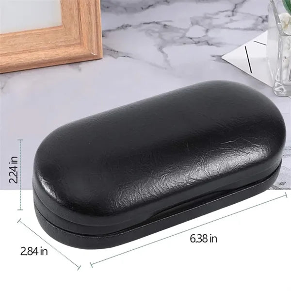 Double Layer Dual Purpose Glasses Case With Tweezers Mirror
