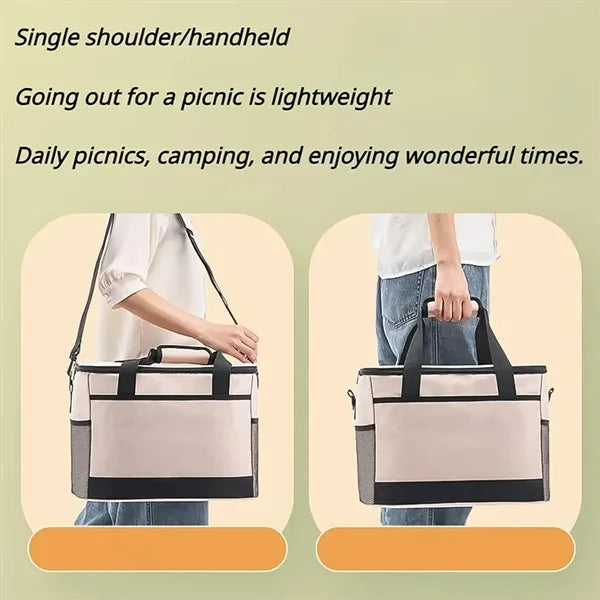 Large Capacity Waterproof Insulated Cooler Lunch Bag