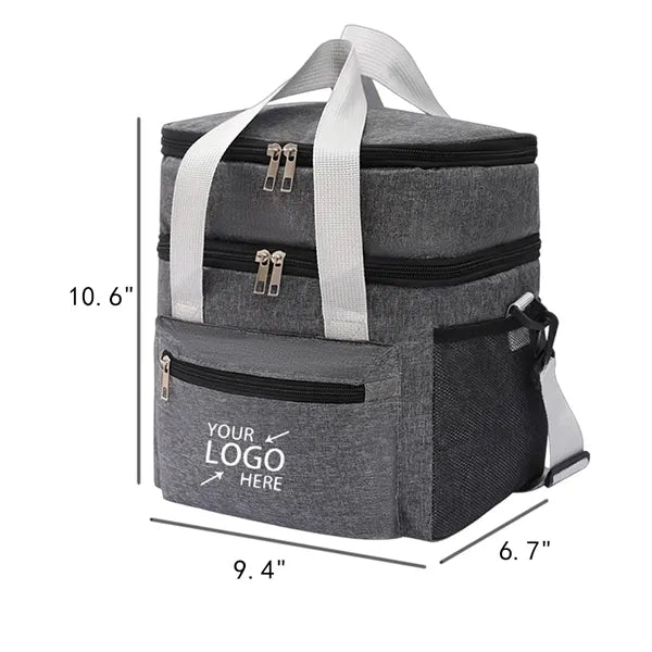 Travel Large-Capacity Insulated Double-Layer Lunch Box Bag