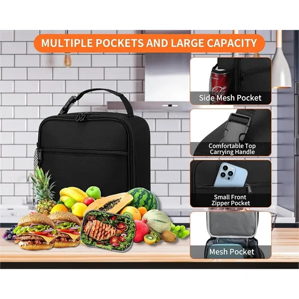 Insulated Small LunchBox,8.7x4.5x10.2 inches