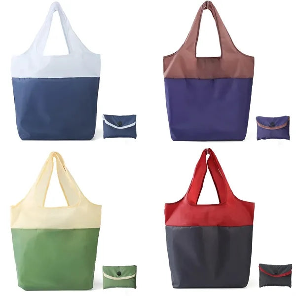 Large Recycled Waterproof Foldable Shopping Tote Bag