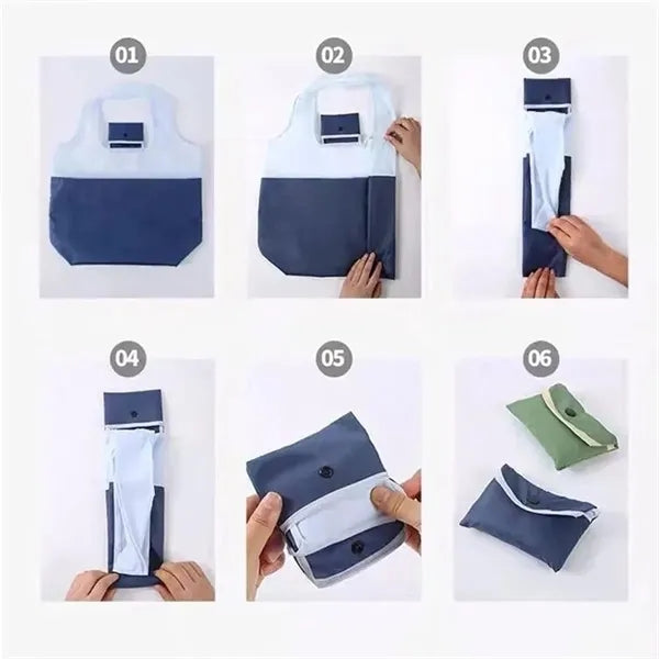 Large Recycled Waterproof Foldable Shopping Tote Bag