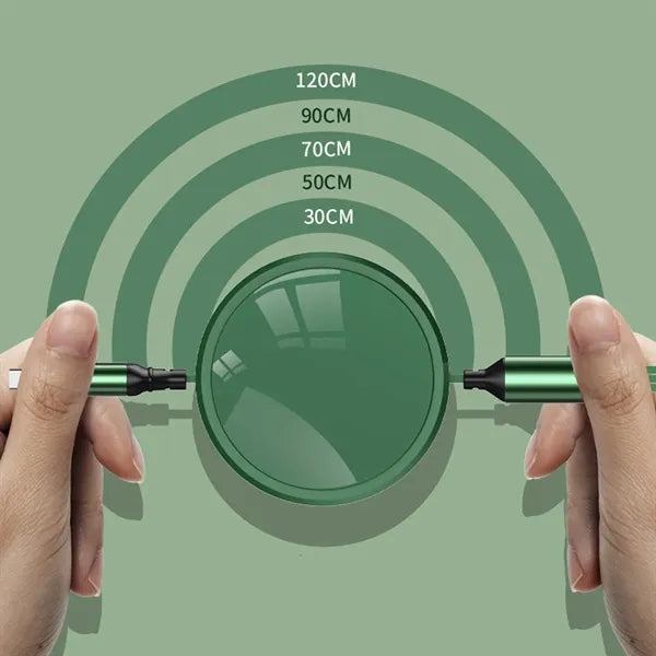 3-in-1 Anti-winding Retractable 100W Fast Charging Cable