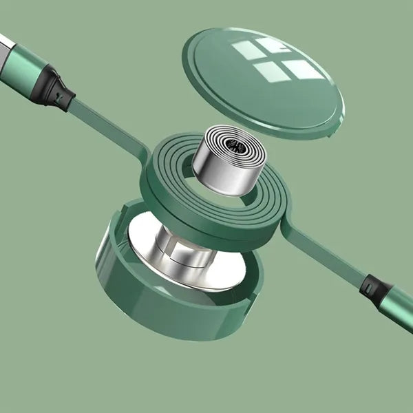3-in-1 Anti-winding Retractable 100W Fast Charging Cable