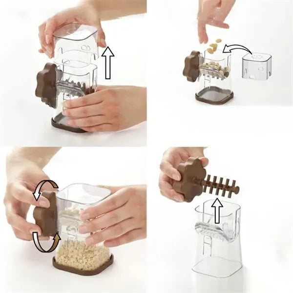Portable Multi-function Manual Nut Grinder with Cover