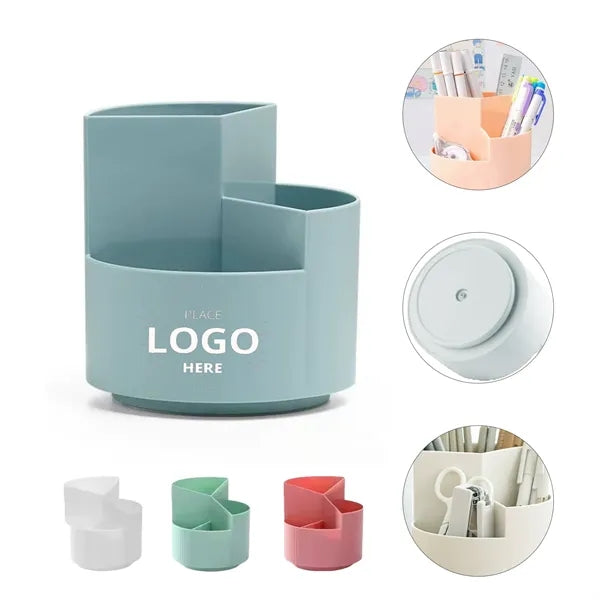 Rotating Office Pencil Case Makeup Storage