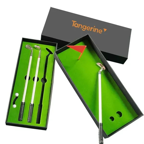 Golf Pen Set & Mini Desktop Golf Putting Green Game