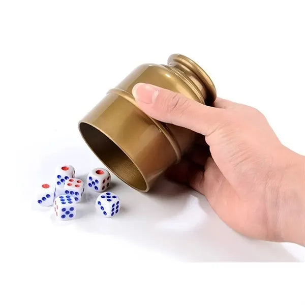 The Dice Cup Set Comes With A Base With Five Dice
