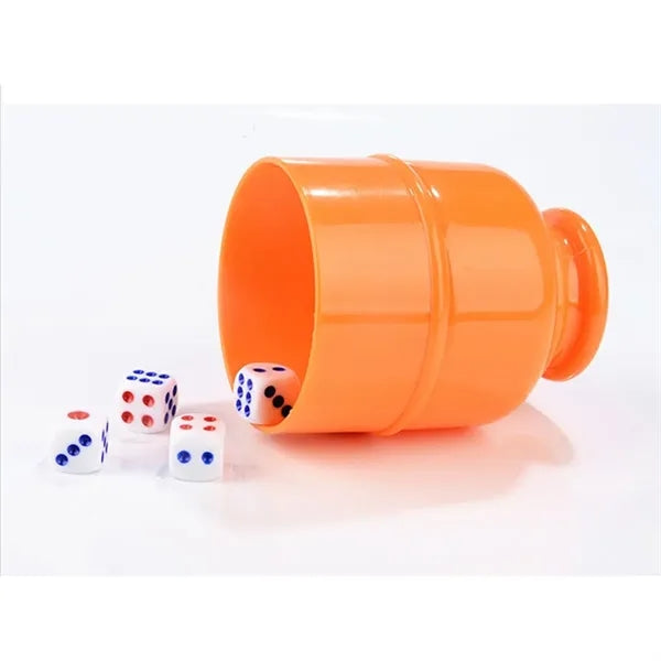 The Dice Cup Set Comes With A Base With Five Dice